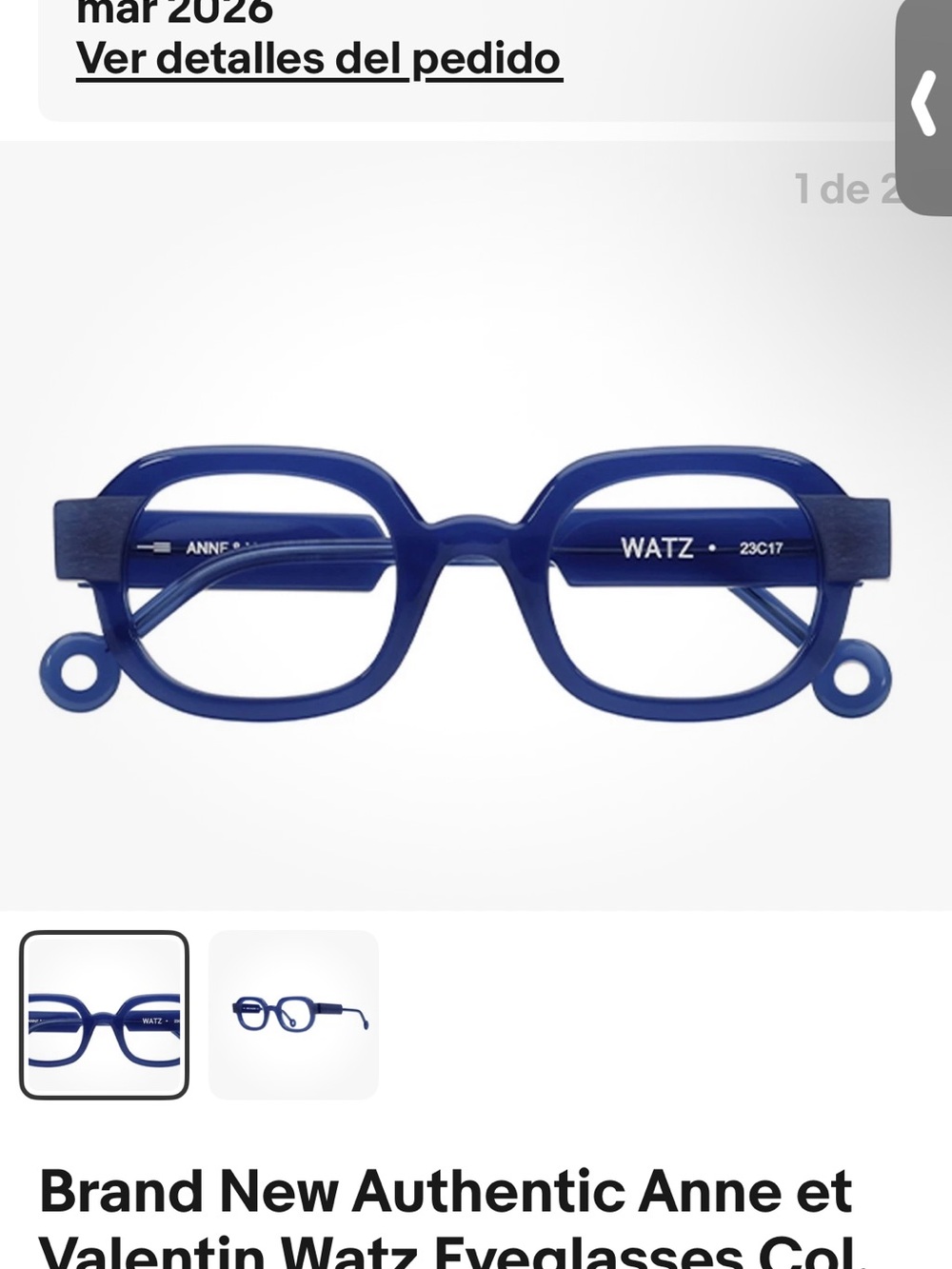 Watz Eyeglasses in Blue by Anne et Valentin